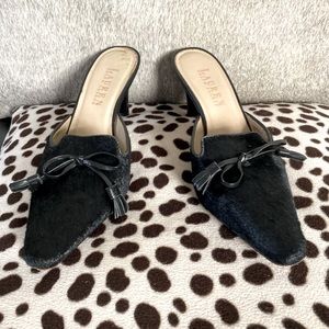 Ralph Lauren fur slippers
